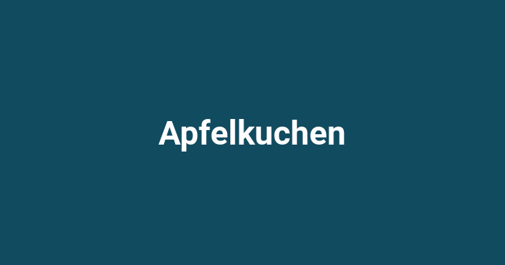 Apfelkuchen