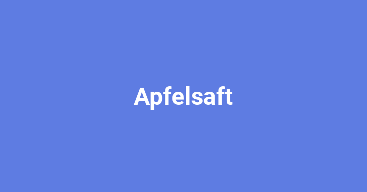 Apfelsaft