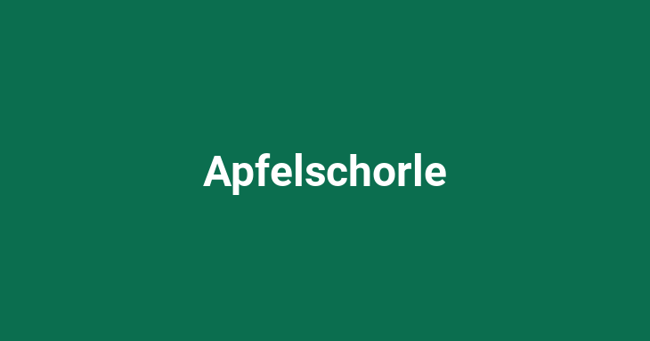 Apfelschorle