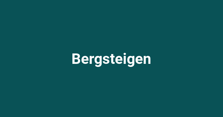 Bergsteigen