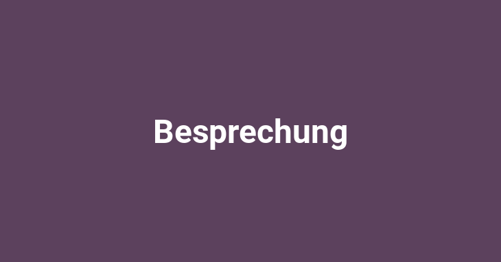 Besprechung