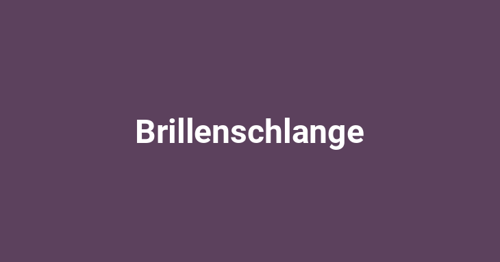 Brillenschlange