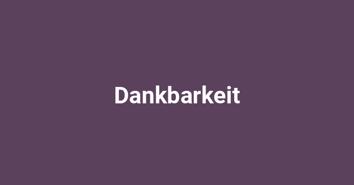 Dankbarkeit