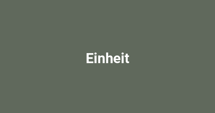 Einheit