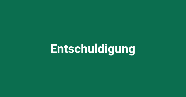 Entschuldigung