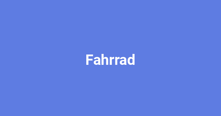 Fahrrad