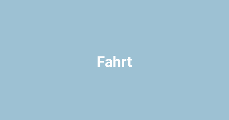 Fahrt