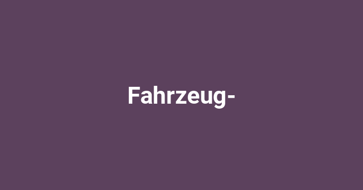 Fahrzeug