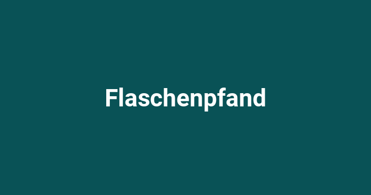 Flaschenpfand