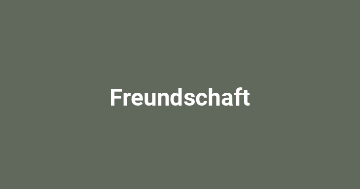 Freundschaft