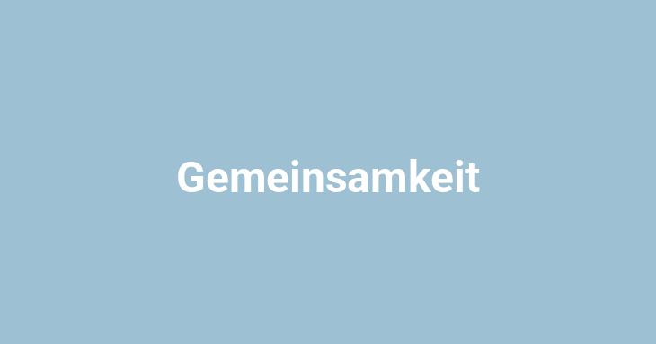 Gemeinsamkeit [noun]