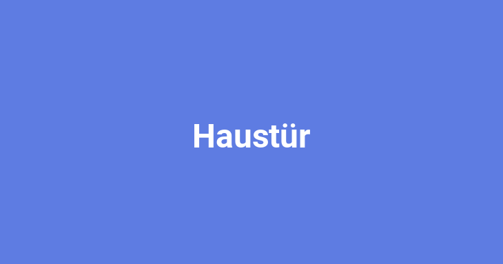 Haustür