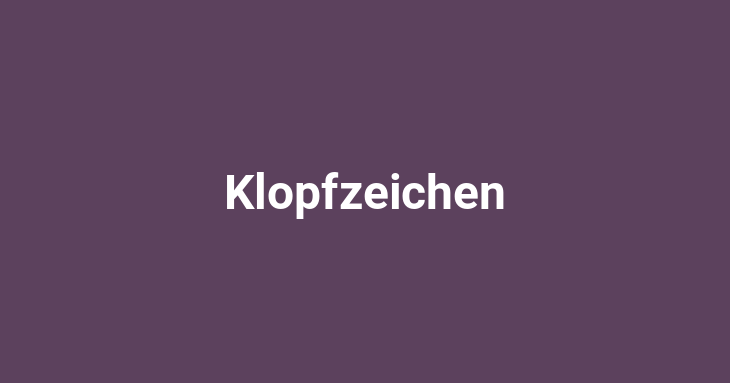 Klopfzeichen