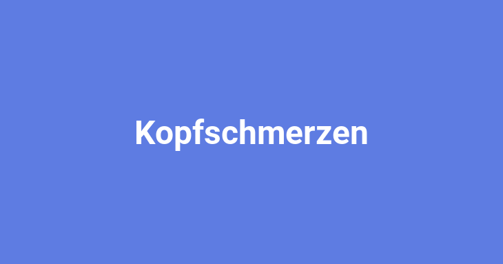 Kopfschmerzen