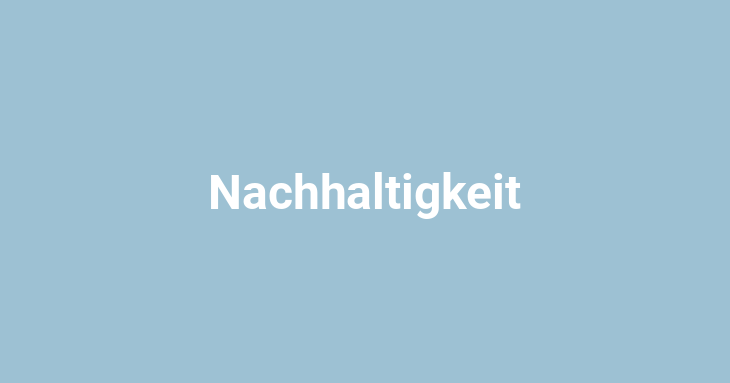 Nachhaltigkeit