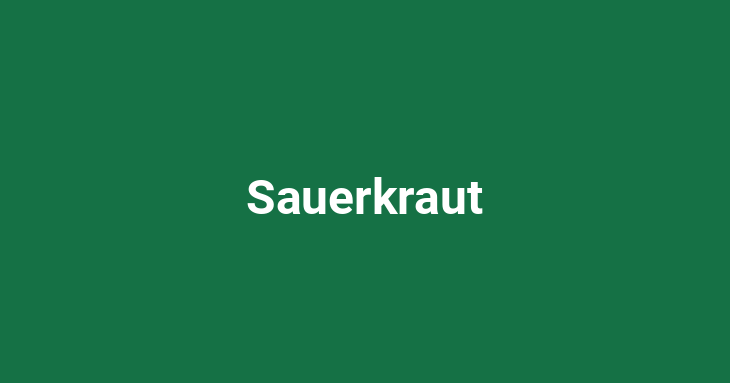 Sauerkraut