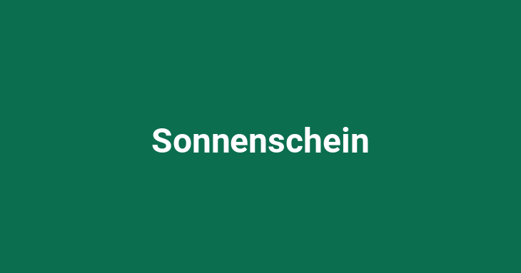 Sonnenschein