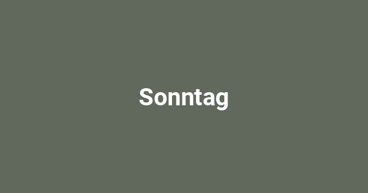 Sonntag