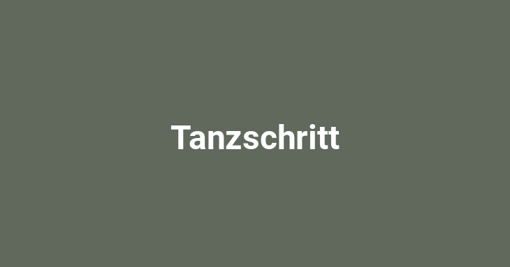 Tanzschritt