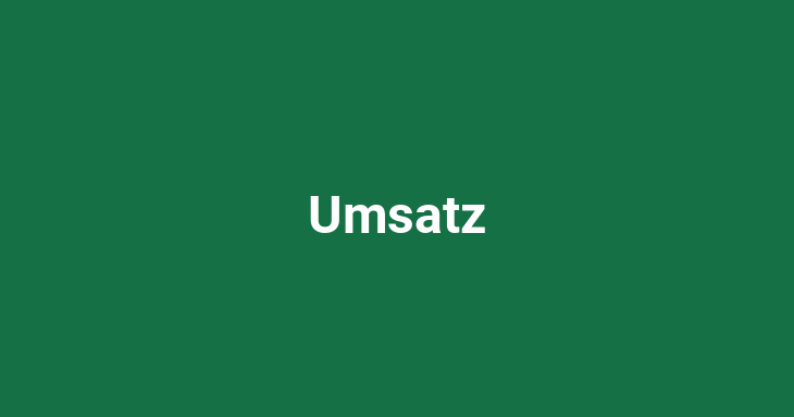 Umsatz