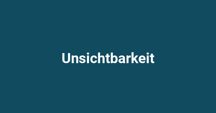 Unsichtbarkeit