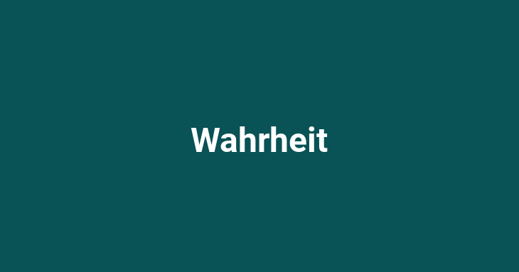 Wahrheit