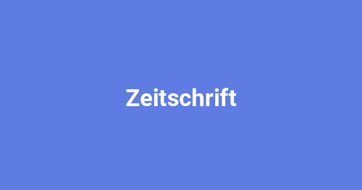 Zeitschrift